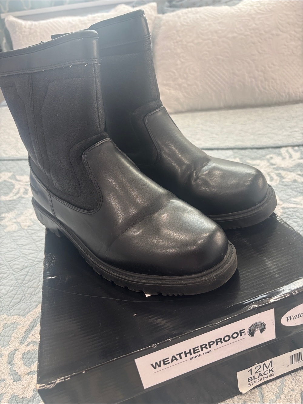 Weatherproof Black Men's Rain & Snow Boots